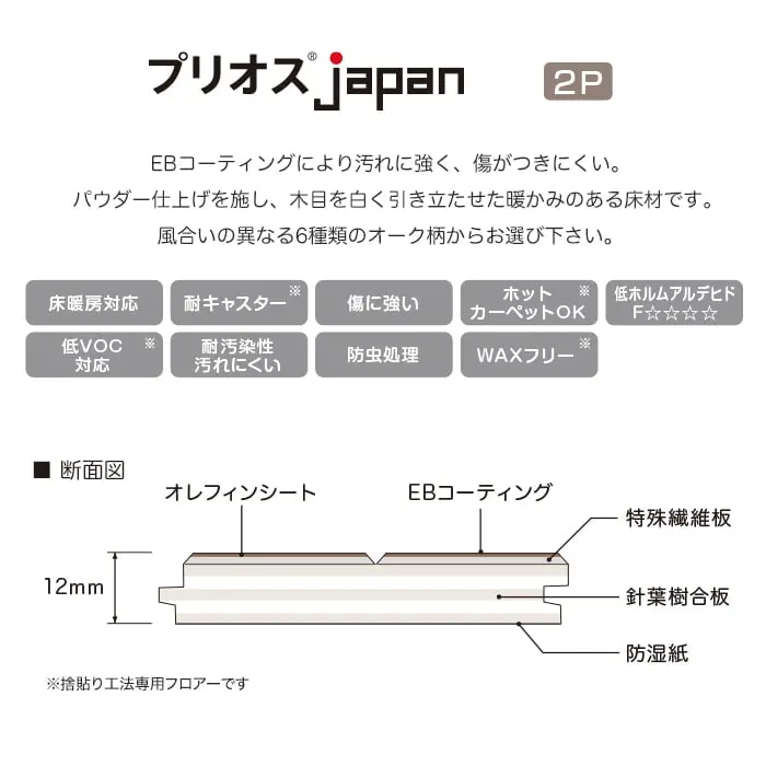 EBコーティングにより汚れに強く、傷がつきにくい。
