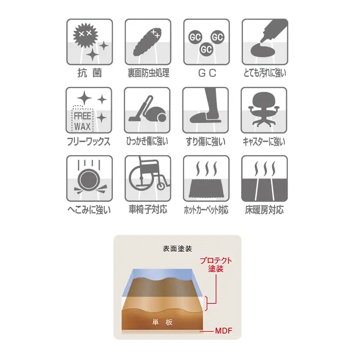 抗菌 裏面防虫処理