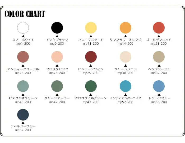 COLOR CHART