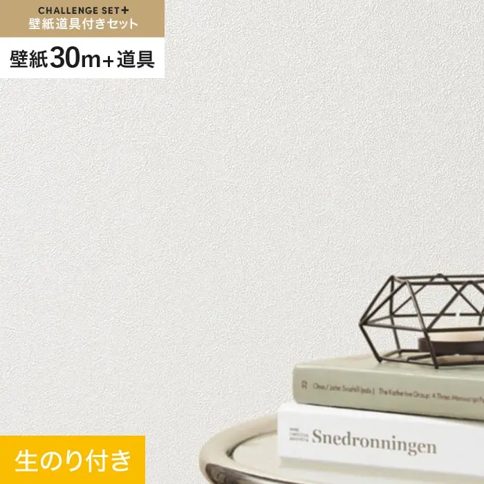 壁紙 のり付き チャレンジセットプラス (スリット壁紙90cm巾+道具) 30m BA7198【掲載品番】BA7198