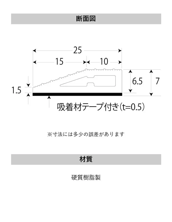 床見切り 樹脂見切り ソフトエッジ(住宅用・素足用) 20-431 穴無(対応厚み:~7mm) 既製サイズ 2m【掲載品番】20-431122 / 20-4311215 / 20-4311219 / 20-4311223