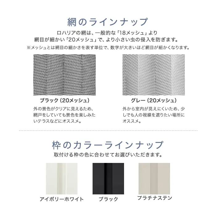 網のラインナップ