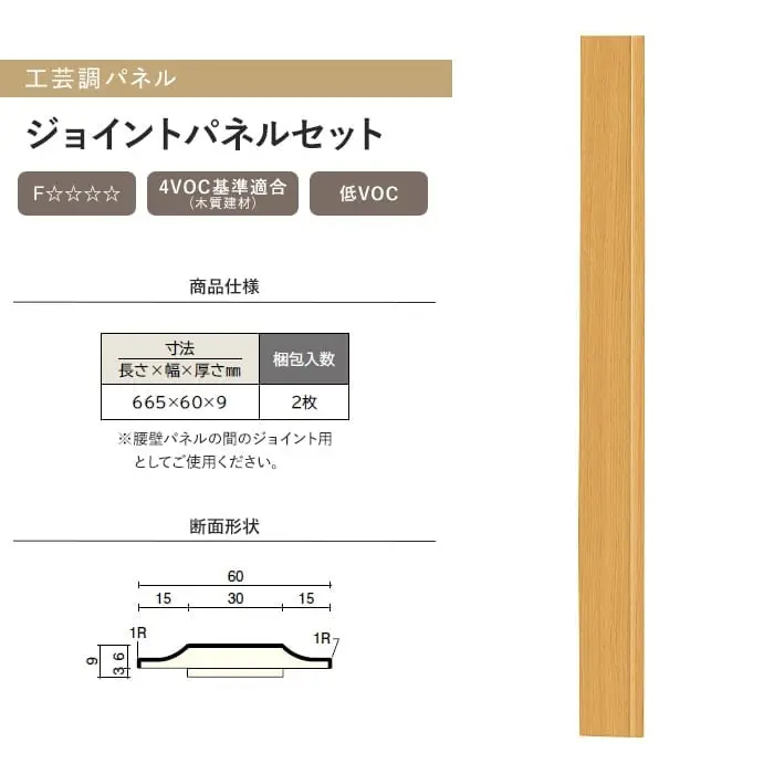ウッドワン ドレタス 工芸調パネル ジョイントパネルセット(2枚入)【掲載品番】RBM732-LC / RBM732-GE / RBM732-PW / RBM732-W1 / RBM732-G3 / RBM732-G9 / RBM732-N2