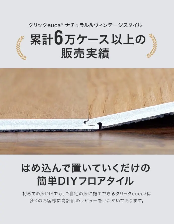 はめ込んで置いていくだけの簡単DIYフロアタイル
