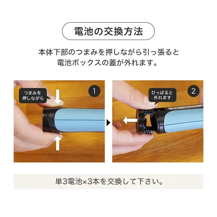 電池の交換方法