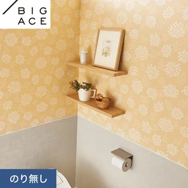 シンコールの住宅向け壁紙シリーズ「BIGACE」。施工方法が選べるのり無しタイプ
