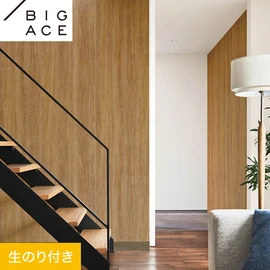 シンコールの住宅向け壁紙シリーズ「BIGACE」のDIYにおすすめののり付き壁紙