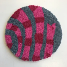 【55%OFF】【訳あり】 スミノエ NEXT HOME チェアパッド 円形 キャンディーヘビ 35cm×35cm