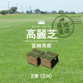 宮崎県産の高麗芝です。お庭や緑地など様々な場所に施工されています