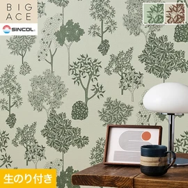 シンコールの住宅向け壁紙シリーズ「BIGACE」のDIYにおすすめののり付き壁紙