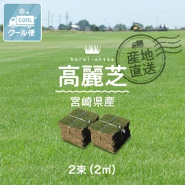 【クール便】芝生 天然芝 高麗芝 宮崎県産 2束(2平米)入 ソッド