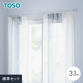 新発想!ワイヤータイプのカーテンレールです。シンプルな素材とデザインで、カーテンが浮いていると見間違うほど