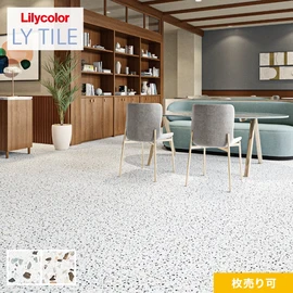 色と形の調和が美しい石目調。耐久性、防汚性に優れたリリカラのフロアタイル