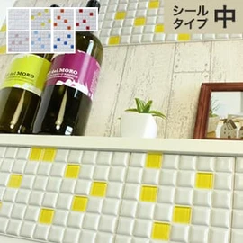 シールだから貼るだけ簡単!本格タイルで大満足の仕上がりに!