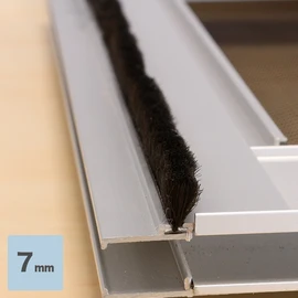 網戸用 モヘア 7mm ブラック（ベース幅3.5mm） 1m単位オーダー