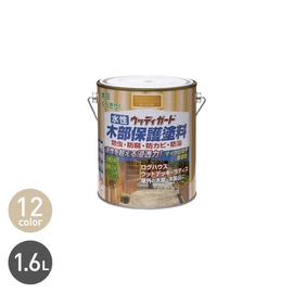 マイクロ粒子浸透型の水性木部保護塗料で、防虫・防腐・防かび効果があります。紫外線吸収剤配合で色あせを防ぎ、蜜蝋成分で防水効果も実現