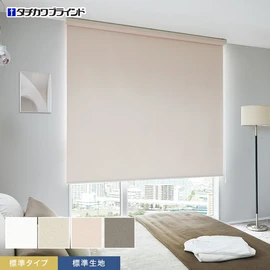 タチカワブラインド「ラルクシールド」の「シャイニー遮光」標準タイプ。輝きのある上品な寝室に。光を遮る遮光生地です