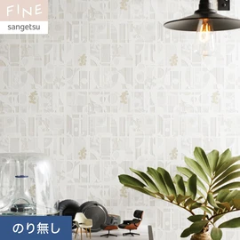 ポーズをとったミッキーに幾何パターンが重なりあったモダンテイスト