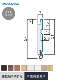 パナソニック腰壁パネル用の納まり部材です