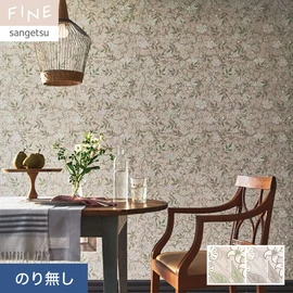 控えめなジャスミンの花と伸びやかな蔓の組み合わせが美しいジャスミンの柄を、モダンな軽やかさと柔らかさのある配色で作成しました