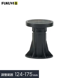 屋外でウッドデッキの束材として使用できる耐候性樹脂の支持脚です。全14型タイプあり、高さを細かく調整できます
