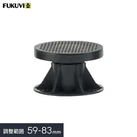 屋外でウッドデッキの束材として使用できる耐候性樹脂の支持脚です。全14型タイプあり、高さを細かく調整できます