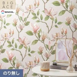 シンコールの住宅向け壁紙シリーズ「BIGACE」。施工方法が選べるのり無しタイプ