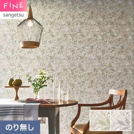 控えめなジャスミンの花と伸びやかな蔓の組み合わせが美しいジャスミンの柄を、モダンな軽やかさと柔らかさのある配色で作成しました
