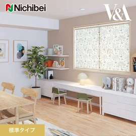 ニチベイの高品質ロールスクリーン ソフィーシリーズ。ウィリアムモリスのデザインスクリーン「バラッド」標準タイプ
