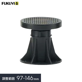 屋外でウッドデッキの束材として使用できる耐候性樹脂の支持脚です。全14型タイプあり、高さを細かく調整できます