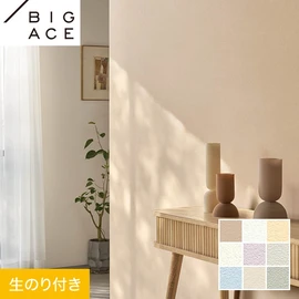 シンコールの住宅向け壁紙シリーズ「BIGACE」のDIYにおすすめののり付き壁紙