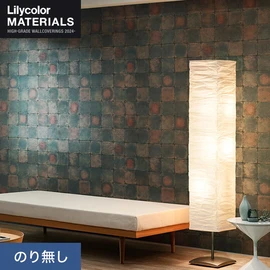 リリカラMATERIALS メタリック 巾91.5cm。約13cm角箔のリピート柄が美しい壁紙。華やかな空間づくりに