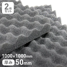 いろいろな角度から入る音を吸収できる表面を凹凸に加工した粘着剤付き吸音材です