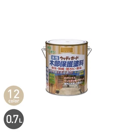 マイクロ粒子浸透型の水性木部保護塗料で、防虫・防腐・防かび効果があります。紫外線吸収剤配合で色あせを防ぎ、蜜蝋成分で防水効果も実現
