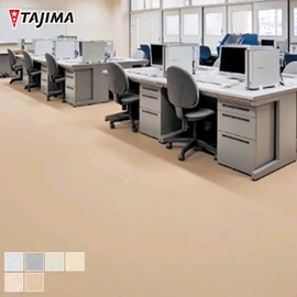 タイルカーペットとの貼り合わせにおすすめの5mm厚のフロアタイル。シンプルで飽きの来ないデザインが特長です