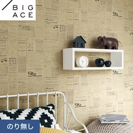 シンコールの住宅向け壁紙シリーズ「BIGACE」。施工方法が選べるのり無しタイプ