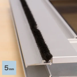 網戸用 モヘア 5mm ブラック（ベース幅3.5mm） 1m単位オーダー