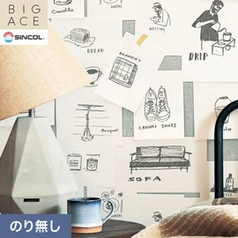 ACME FURNITURE × シンコールのコラボレーション壁紙。施工方法が選べるのり無しタイプ