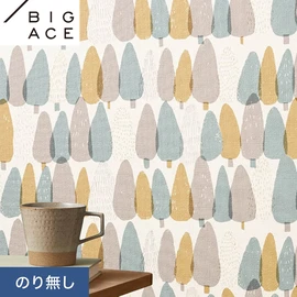 シンコールの住宅向け壁紙シリーズ「BIGACE」。施工方法が選べるのり無しタイプ