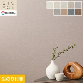 シンコールの住宅向け壁紙シリーズ「BIGACE」のDIYにおすすめののり付き壁紙
