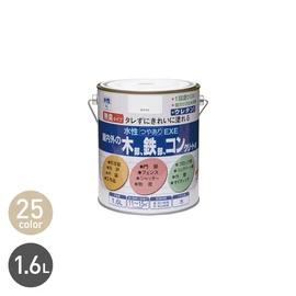 タレずに塗れる無臭の水性つやあり塗料です。速乾性で、耐水性の塗膜に仕上がり、さび・かび止め剤を配合しています