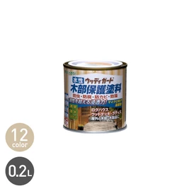 マイクロ粒子浸透型の水性木部保護塗料で、防虫・防腐・防かび効果があります。紫外線吸収剤配合で色あせを防ぎ、蜜蝋成分で防水効果も実現