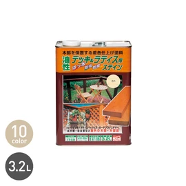木材の防虫・防腐・防かび効果があり、強力なはっ水効果で長期間保護。低臭で通気性を保ちながら、木目を生かした半透明仕上げになります
