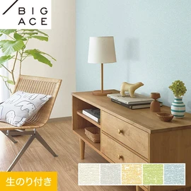 シンコールの住宅向け壁紙シリーズ「BIGACE」のDIYにおすすめののり付き壁紙