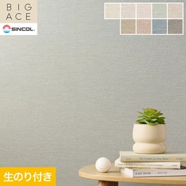 シンコールの住宅向け壁紙シリーズ「BIGACE」のDIYにおすすめののり付き壁紙