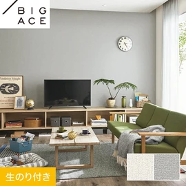 シンコールの住宅向け壁紙シリーズ「BIGACE」のDIYにおすすめののり付き壁紙