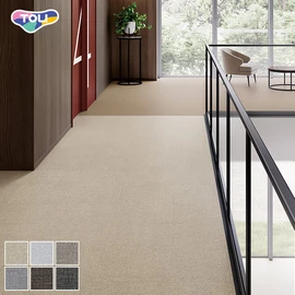 ワックスメンテナンス不要。オフィスや各種施設で幅広く利用できるスタンダ-ド置敷きビニル床タイル