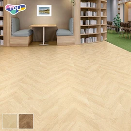 ワックスメンテナンス不要。オフィスや各種施設で幅広く利用できるスタンダ-ド置敷きビニル床タイル