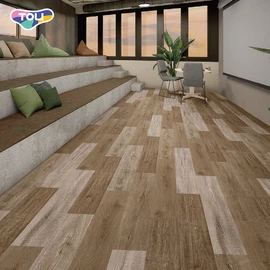 オフィスや店舗、各種施設で幅広く利用できる、ワックスメンテナンス不要の高意匠置敷きビニル床タイル