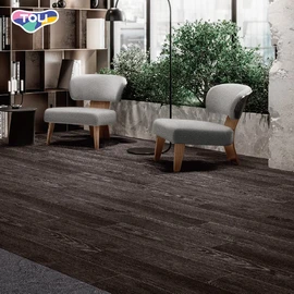 オフィスや店舗、各種施設で幅広く利用できる、ワックスメンテナンス不要の高意匠置敷きビニル床タイル